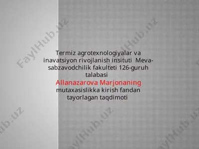 kartoshka saqlash texnologiyasi — PPTX