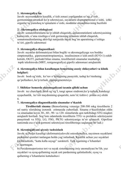 akromegaliya — DOCX