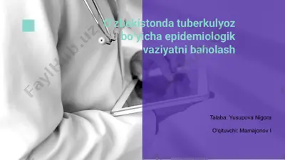 tuberkulyoz epidemiologik vaziyatni baholash — PPTX