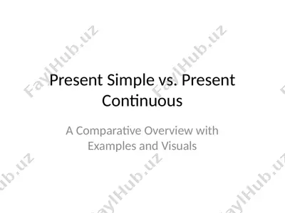 present simple vs. present continuous — PPTX