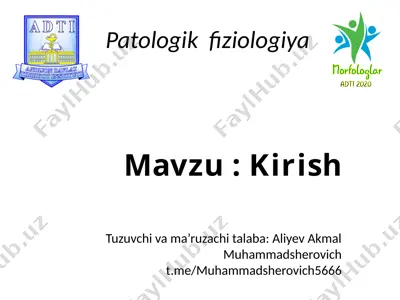 patologik fiziologiya — PPTX