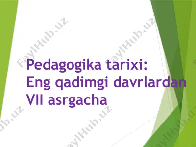 pedagogika tarixi — PPTX