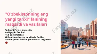 o'zbekistonning eng yangi tarixi — PPTX