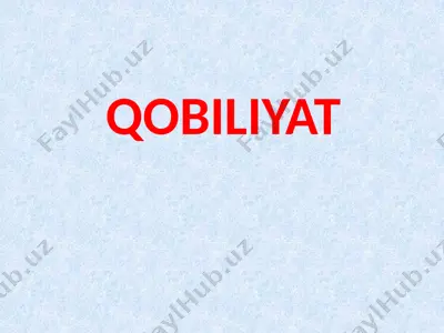 qobiliyat — PPTX