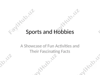 sports and hobbies — PPTX
