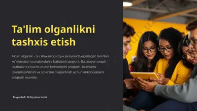 ta'lim olganlikni tashxis etish — PPTX