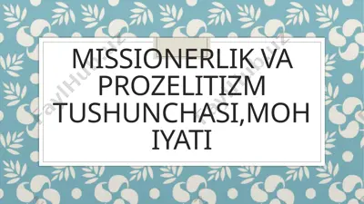 missionerlik — PPTX