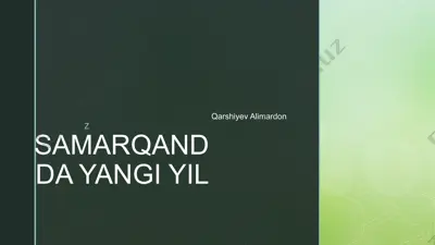 samarqandda yangi yil — PPTX