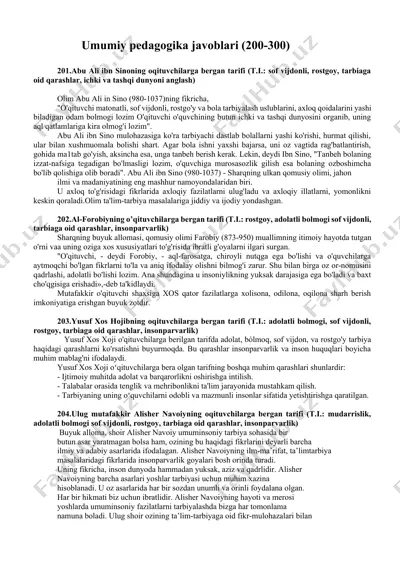 al-forobiyning o’qituvchilarga bergan tarifi — DOCX