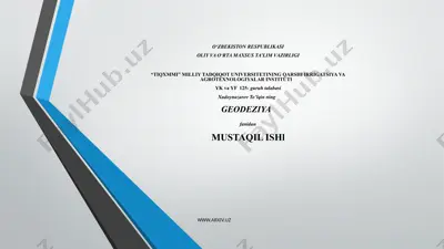 topografik xaritalarni o'rganish — PPTX