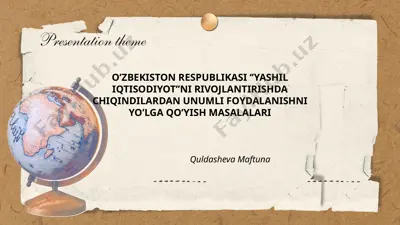 atrof-muhitning ifloslanishi va uni baholash — PPTX