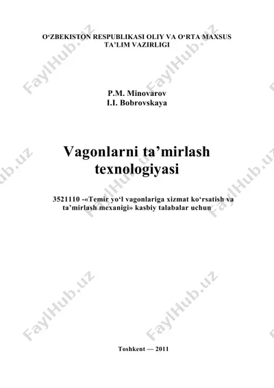 vagonlarni ta’mirlash texnologiyasi — DOC