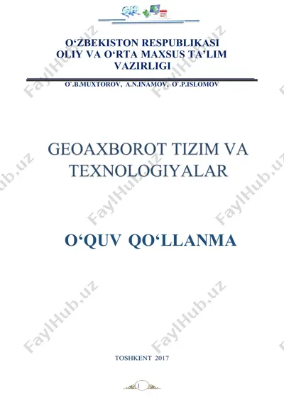 o‘quv qo‘llanma "geodeziya, kartografiya va kadastr" talabalari uchun — DOCX
