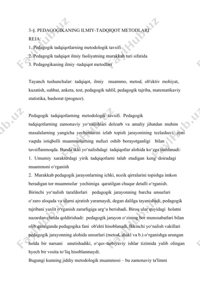 pedagogikaning ilmiy-tadqiqot metodlari — DOCX