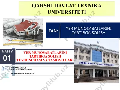 yerresurslarini boshqarish — PPTX