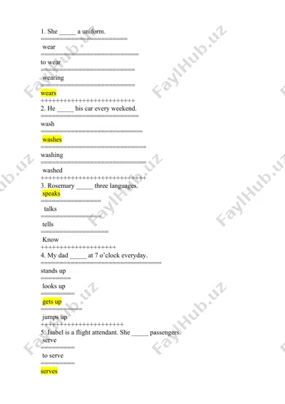 english verb practice — DOC