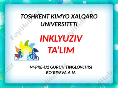 ta‘limning inkluziv taraqqiyoti — PPTX