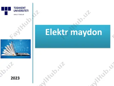 elektr maydon — PPTX