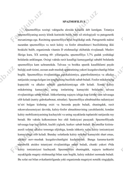 spazmofiliya — DOCX