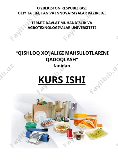 qishloq xo’jaligi mahsulotlarini qadoqlash — DOCX