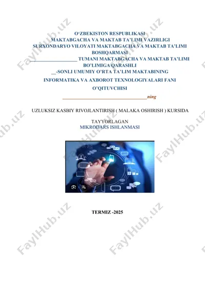ta’limda sun’iy intellikt texnologiyalari va ulardan foydalanish metodikasi — DOCX
