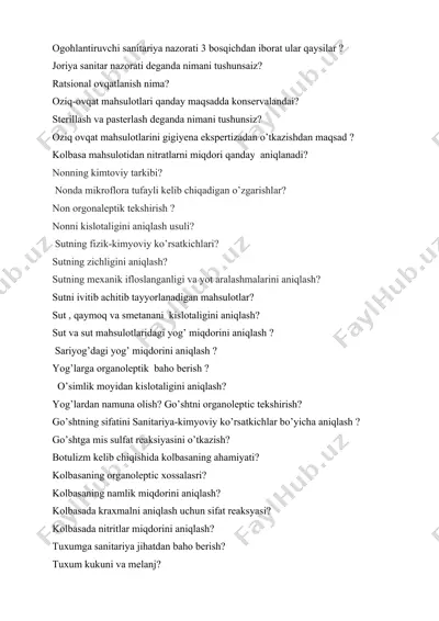 ogohlantiruvchi sanitariya nazorati — DOCX
