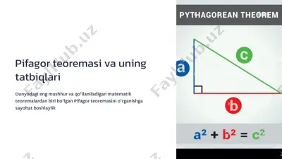 pifagor teoremasi va uning tatbiqlari — PPTX