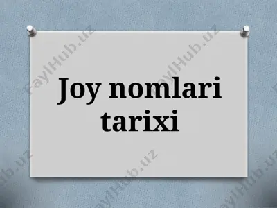 joynomlar itarixi — PPTX