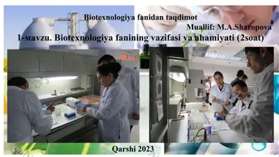 biotexnologiyafanidantaqdimot — PPTX