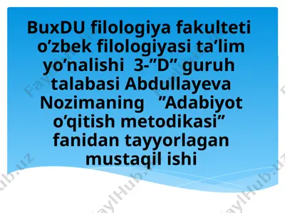 kamol yashar va uning “ilonni o’ldirsalar” qissasi — PPTX
