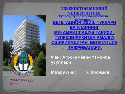 vegeтацион идиш турлари ва уларнинг мукаммаллашув тарихи — PPTX