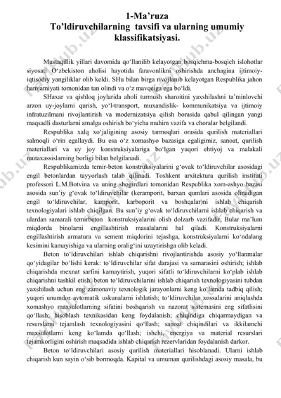 sun’iy g‘ovak to‘ldiruvchilar — DOCX