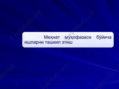 mehnatni muhofaza qilishning huquqiy-ma'naviy asoslari — PPTX