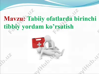tabiiy ofatlarda birinchi tibbiy yordam ko’rsatish — PPTX