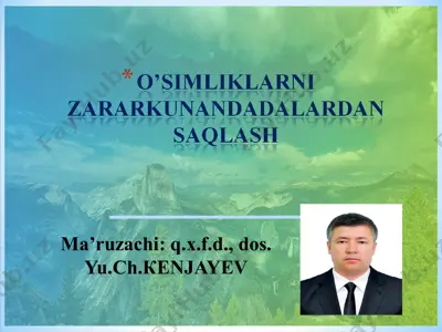 o'simliklarni zararkunandadlardan saqlash — PPT