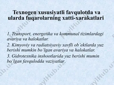 favqulot va avariya analizi — PPTX