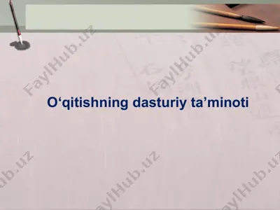 informatika kursining dasturiy ta’minoti — PPT