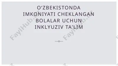 inklyuziv taʼlim — PPTX