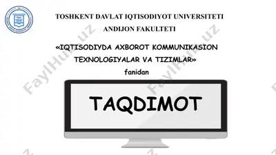 "axborot texnologiyasining infratuzilmasi" — PPTX