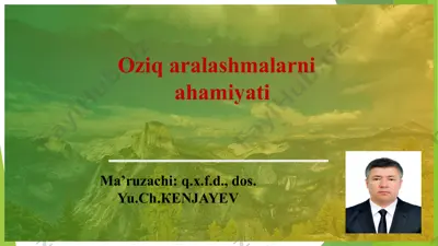 vegetatsion usul — PPT