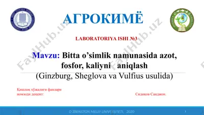agrokimyo — PPTX