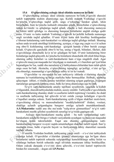 o‘qituvchining axloqiy ideal sifatida namoyon bo‘lishi — DOCX