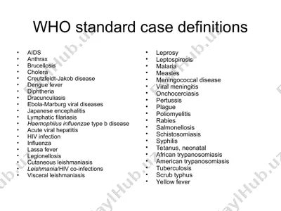 significance of standard case definitions in the disease surveillance system for brucellosis — PPTX