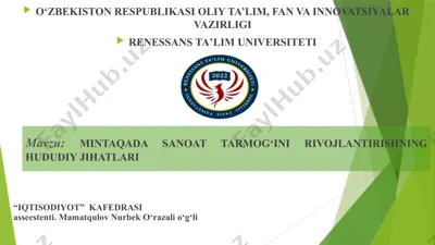 iqtisodiyot kafedrasi assistenti — PPTX