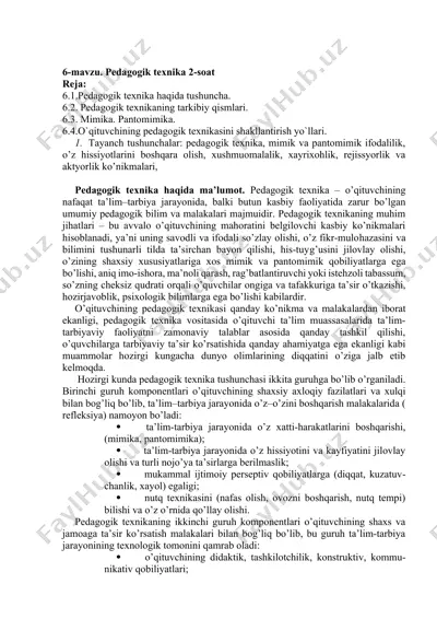 pedagogik texnika 2-soat — DOCX