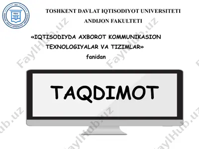 ma’lumotlar bazalari va big data bilan ishlash texnologiyalari — PPTX