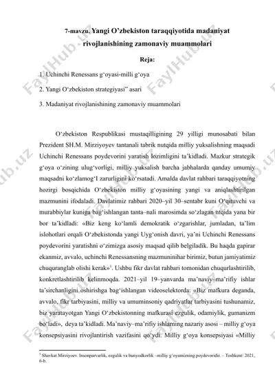 yangi o'zbekiston strategiyasi — DOCX