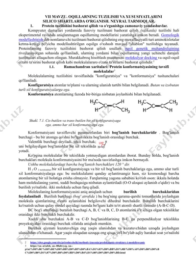 protein tuzilishini bashorat qilish va o'rganishga zamonaviy yondashuvlar — DOCX