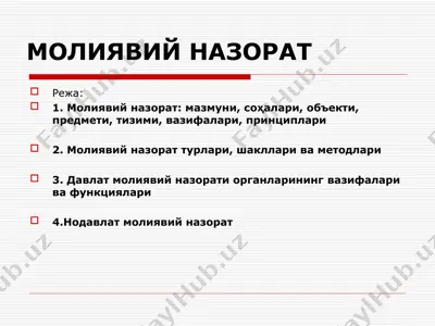 moliyaviy nazorat — PPT