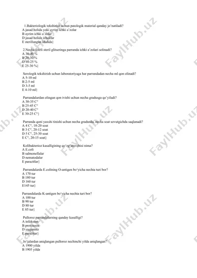 bakteriologik tekshirish usullari — DOCX